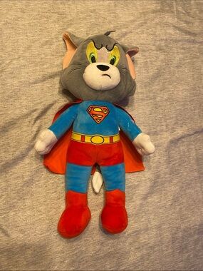 Warner Brothers Cartoon Super Hero Costume Superman Tom & Jerry Plush Toy 9”
